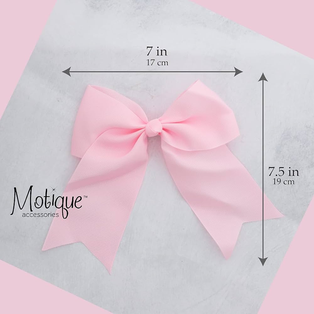 Amazon.com : Light Pink Jumbo Bow Clip with Tails : Beauty